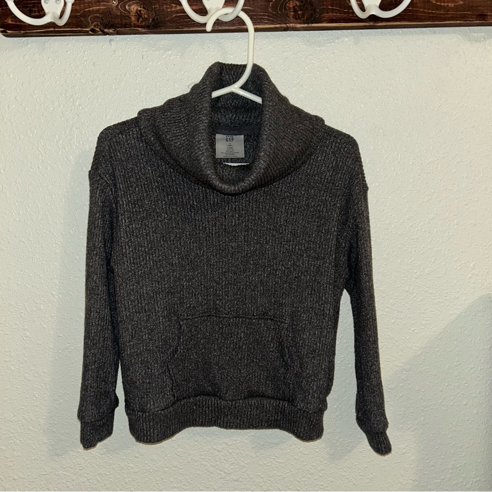 Baby Gap Toddler Girls Knit Cowl Neck Sweater Heather Gray Size 3 Years